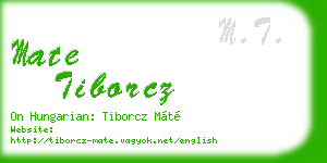 mate tiborcz business card