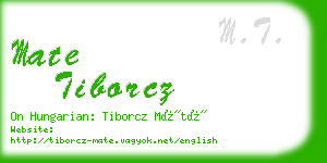mate tiborcz business card